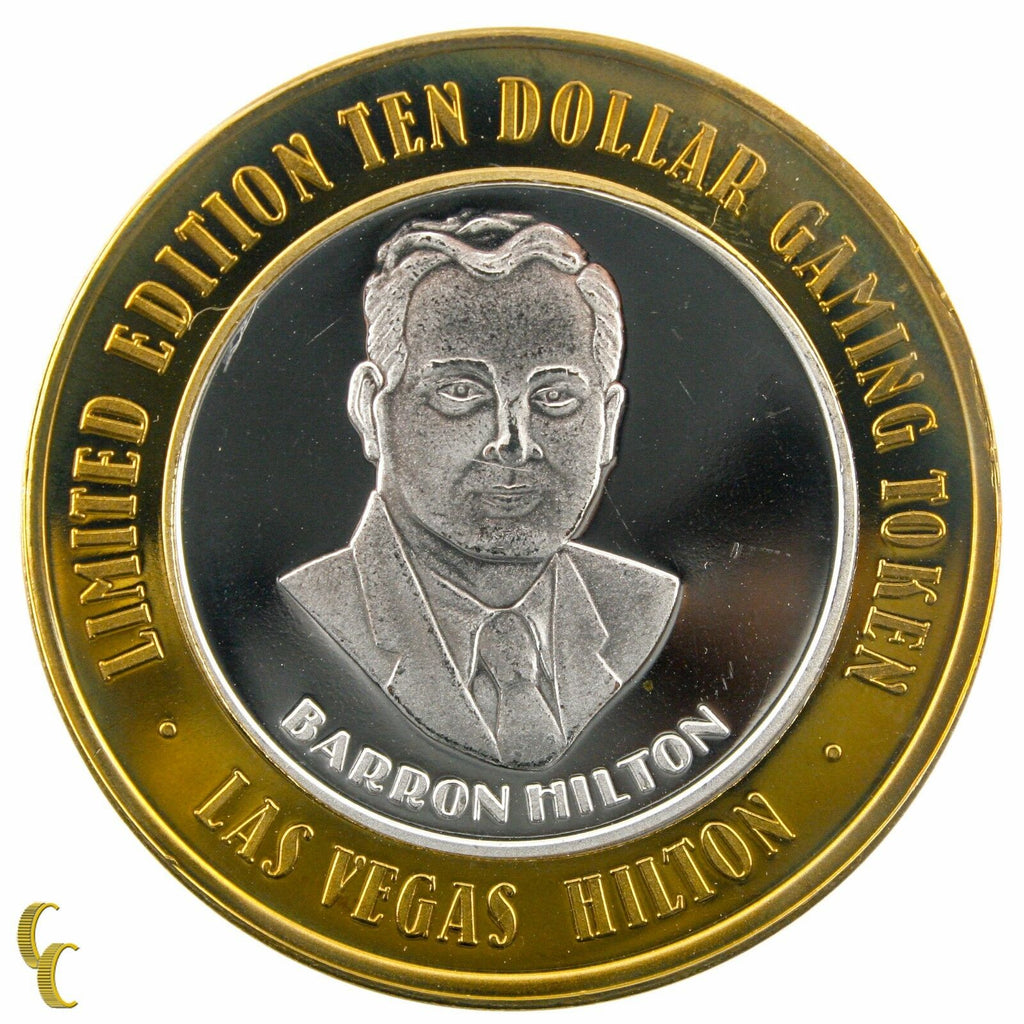 Barron HIlton $10 Las Vegas HIlton Casino Gaming Token .999 Silver Ltd Edition