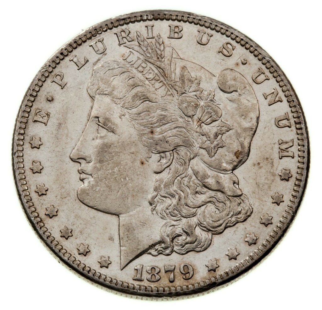 1879-S Rev 78 $1 Silver Morgan Dollar in AU Condition, Terrific Luster