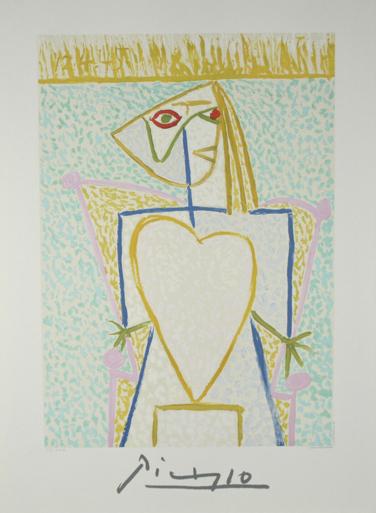 "Marina Heart" by Picasso Limited Edition of 1000 Lithograph 29 1/2"x21"