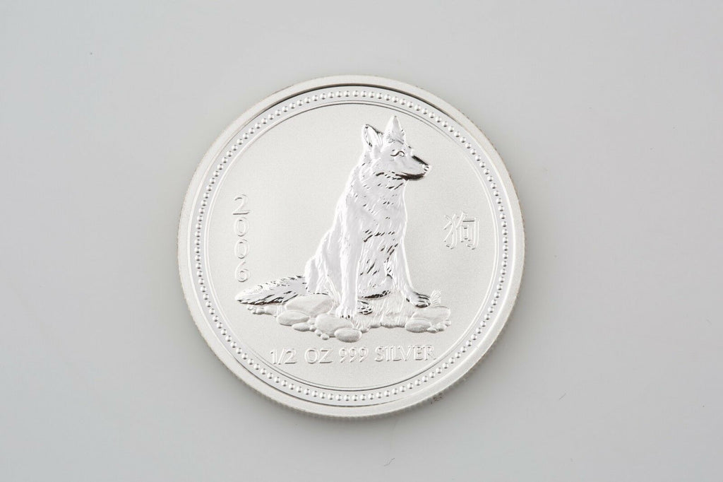2006 AUSTRALIA YEAR OF THE DOG 1/2 OZ SILVER COIN