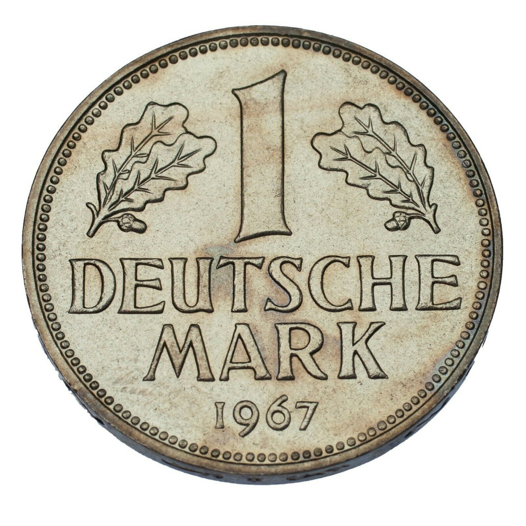 1967-D Germany 1 Mark Coin (BU Condition) Munich Mint KM 110