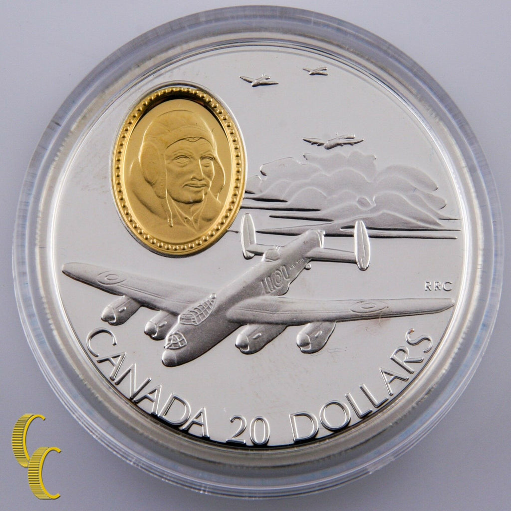 1990 Canada Sterling Silver "The Lancaster" $20 Dollars Commemorative w/ CoA Box