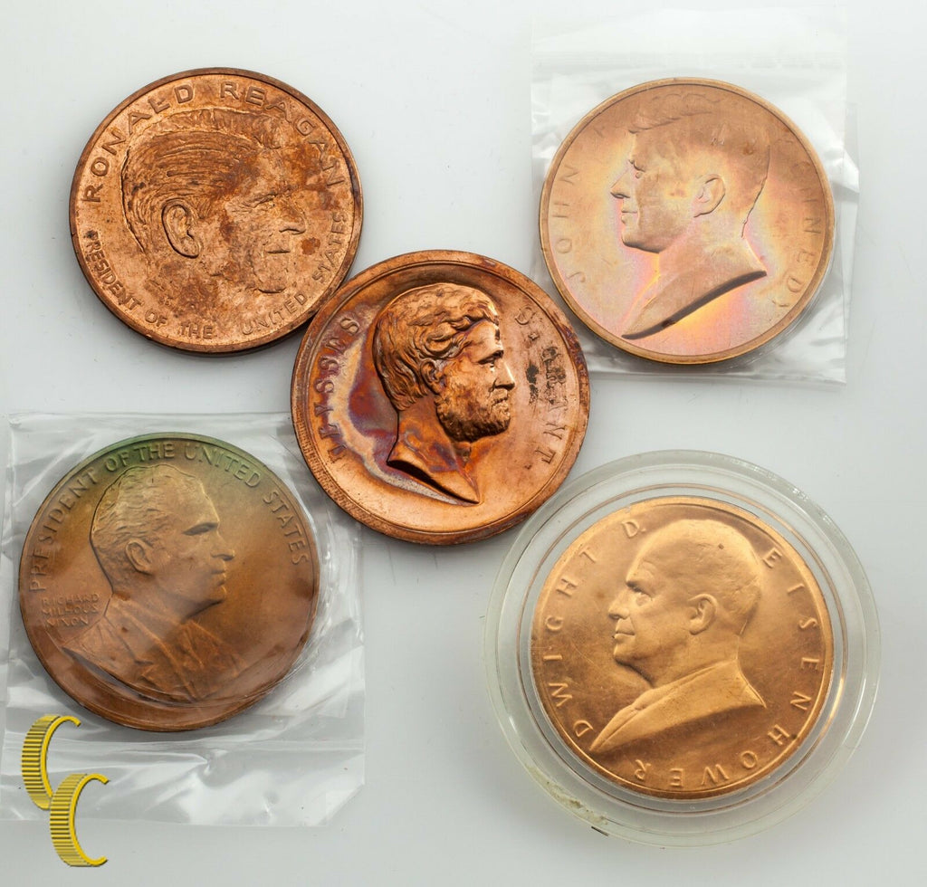 US President Mint Medals Reagan, Grant, Eisenhower, JFK, Nixon