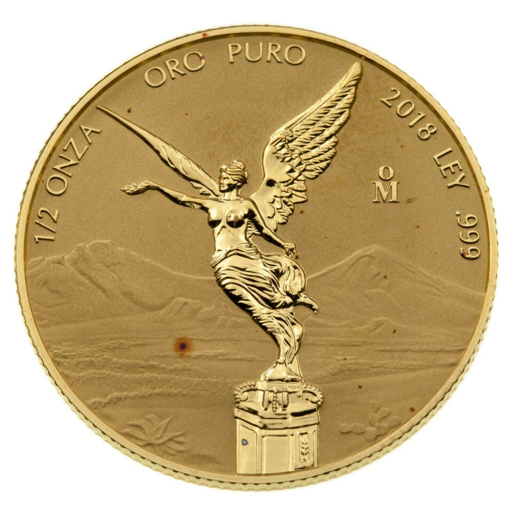 2018 1/2 Oz. .999 Fine Gold Mexico Libertad Reverse Proof Low Mintage 1000