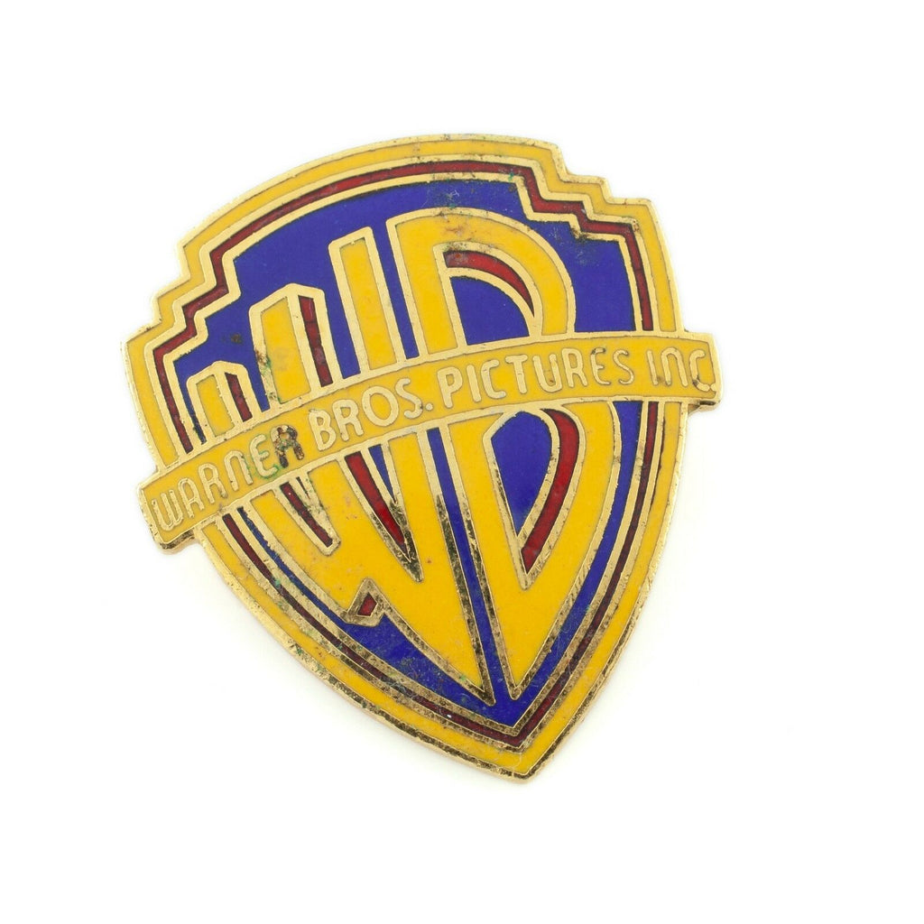 Warner Bros Insignia Enamel Lapel Pin Pinnacle Designs 1990s Vintage Rare!