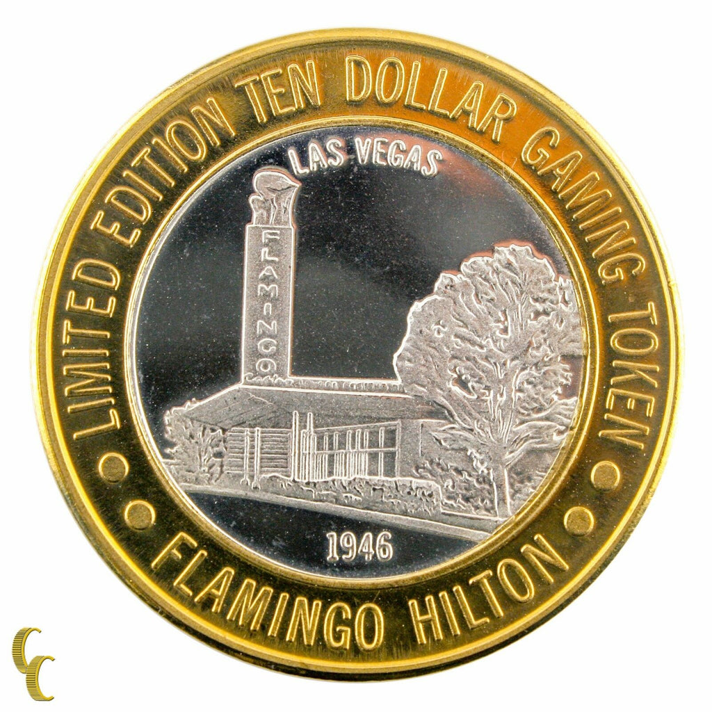 Flamingo Hilton 1946 $10 Casino Gaming Token .999 Silver Ltd Edition