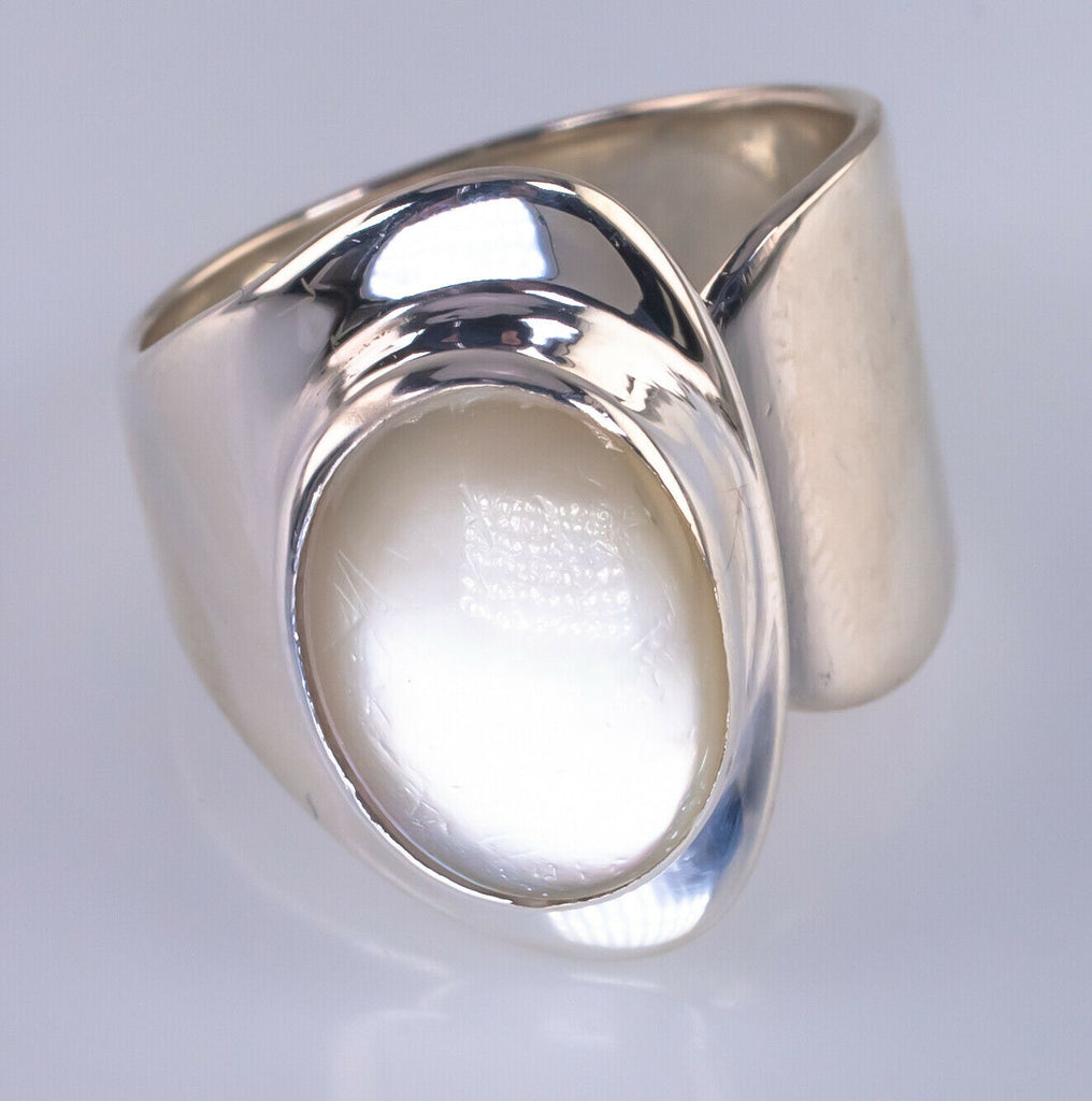 ATI Mexico Sterling Silver Mother of Pearl Ring Size 8