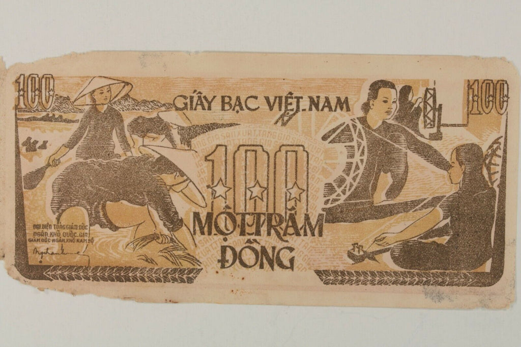 1951 North Vietnamese 100 Dong Note // Communist Vietnam // Pick#35