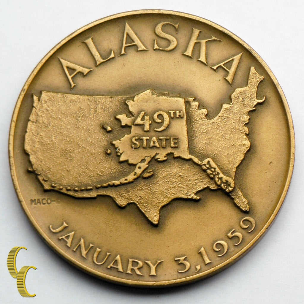 1959 Alaska 49th State Medallic Art Company Medal