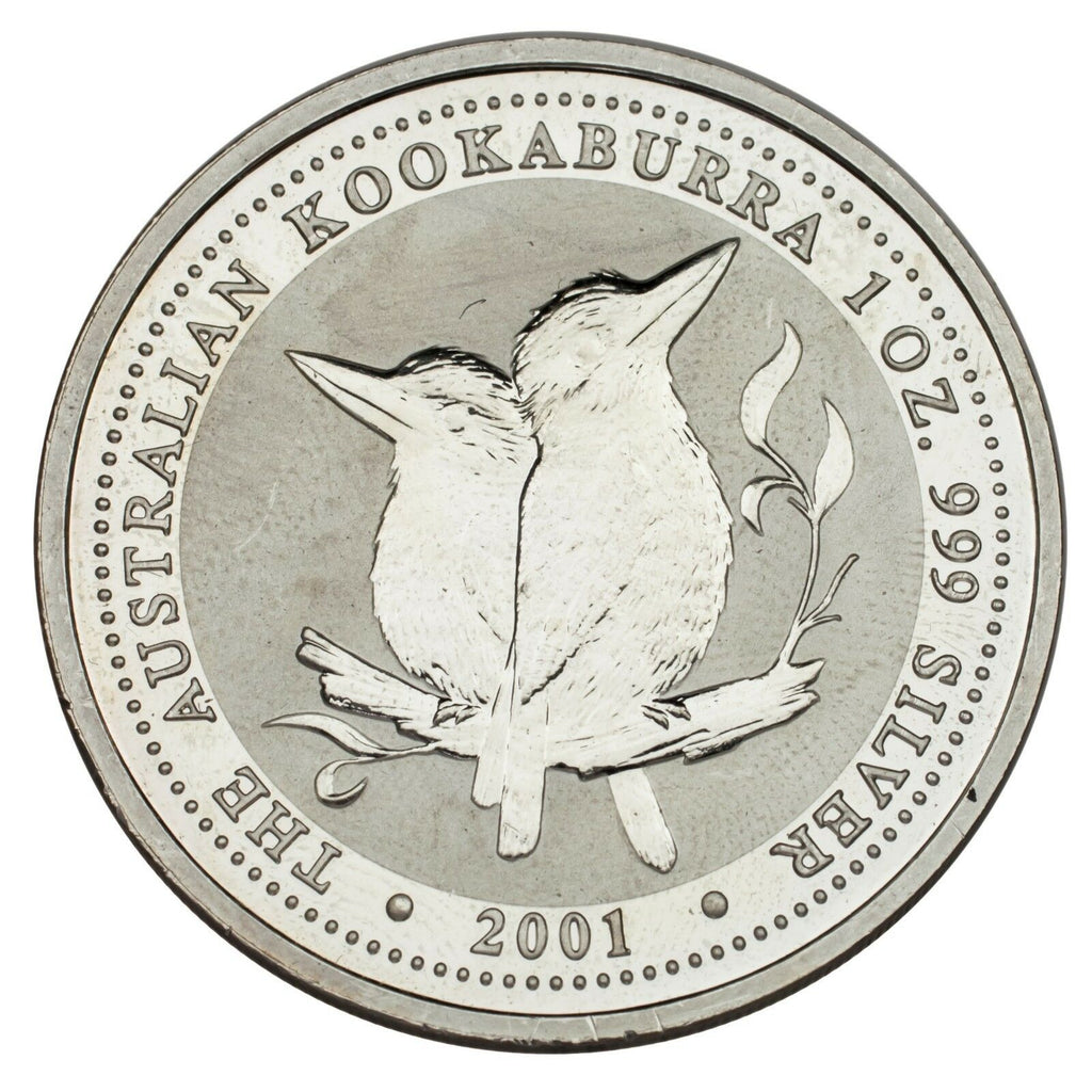2001 Australia $1 Silver 1oz Kookaburra (BU Condition) KM# 479