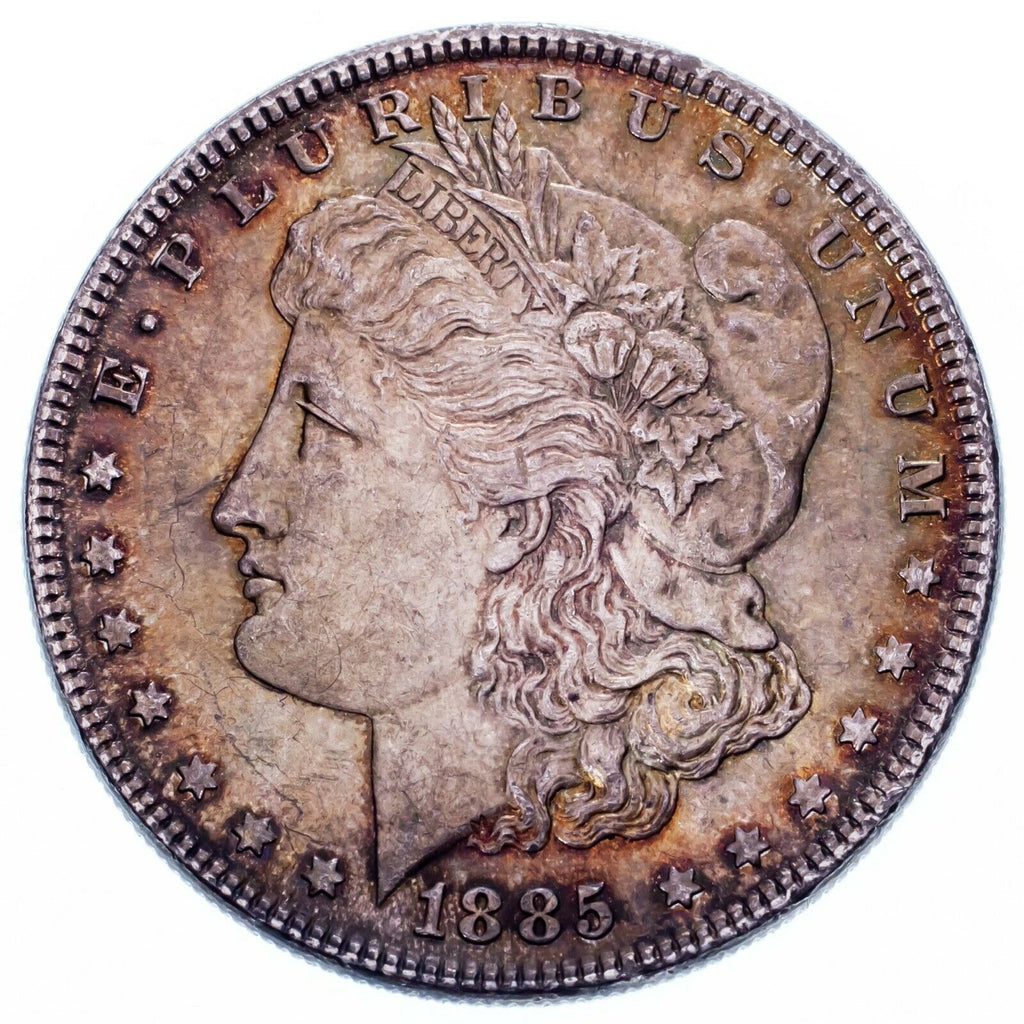 1885 $1 Silver Morgan Dollar in Choice BU Condition, Excellent Eye Appeal