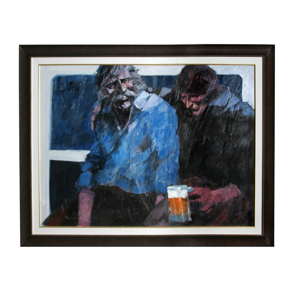 "Part of the Bar" by Aldo Luongo Original Framed Painting Oil on Canvas
