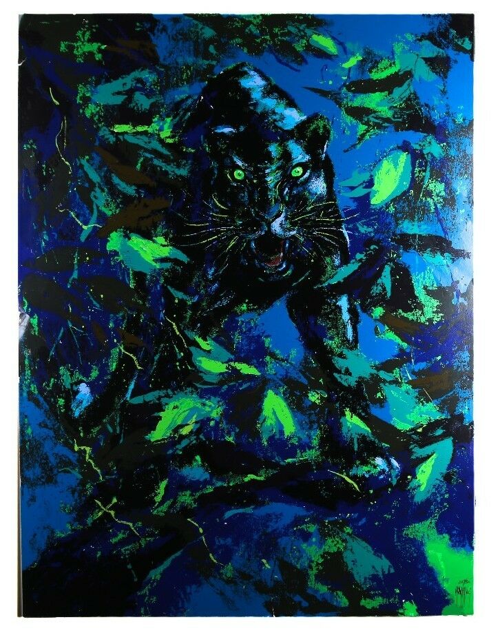 "Black Panther" by Mark King Signed Serigraph LE of 325 30" x 40" w/ CoA