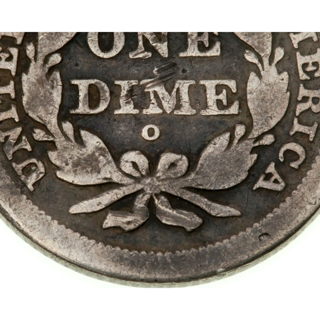1841-O 10C Seated Dime in Very Good VG Condition, Most of "LIBERTY" Visible