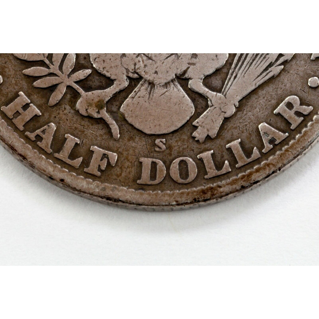 1909-S 50C Barber Half Dollar in Fine Condition, All Natural Color