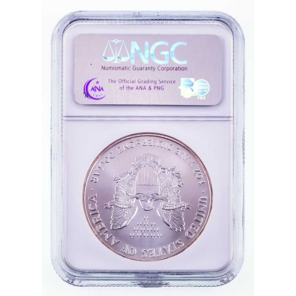 2000 $1 Silver American Eagle Graded by NGC as MS-69