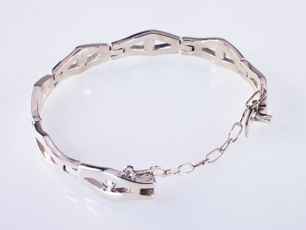 Vintage Los Ballesteros Sterling Silver Link Bracelet 6.50" 30.2g