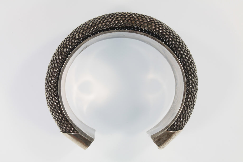 Handmade Wide Basket Weave Sterling Silver Cuff Bracelet! 72.8g