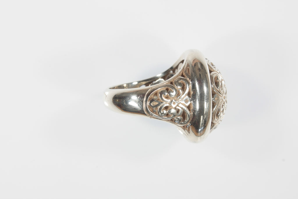 Milo Ornate Cut Out Sterling Silver Ring Size 8.75
