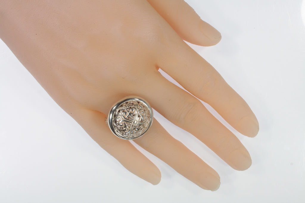 Milo Ornate Cut Out Sterling Silver Ring Size 8.75