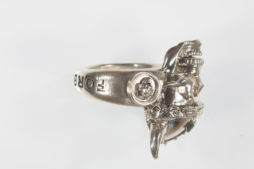 Men's Viking Skull Forbidden Ring Size 12.50 Great Detail!