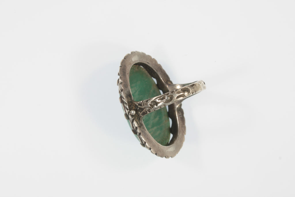 Vintage Sterling Silver Jasper Ring Size 5