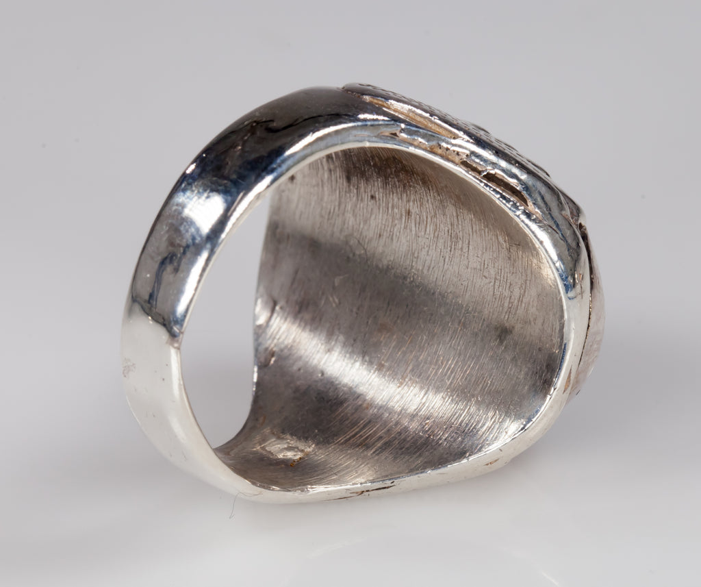 Navajo Onyx Sterling Silver Ring SZ 11.75