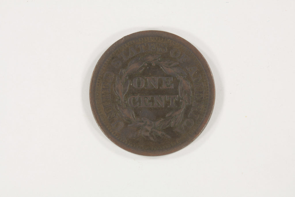 1852 1C Large Cent in VF Condition, Brown Color, Nice Detail for Grade