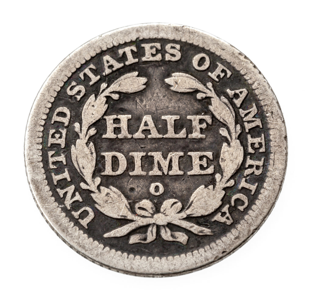 1841-O Seated Half Dime H10C Good Condition Full Rims Natural Toning