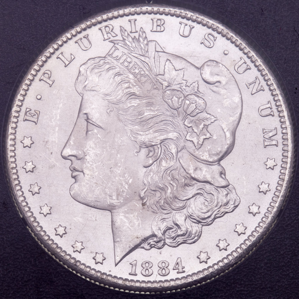 1883-CC $1 Uncirculated Silver Morgan Dollar in GSA Holder