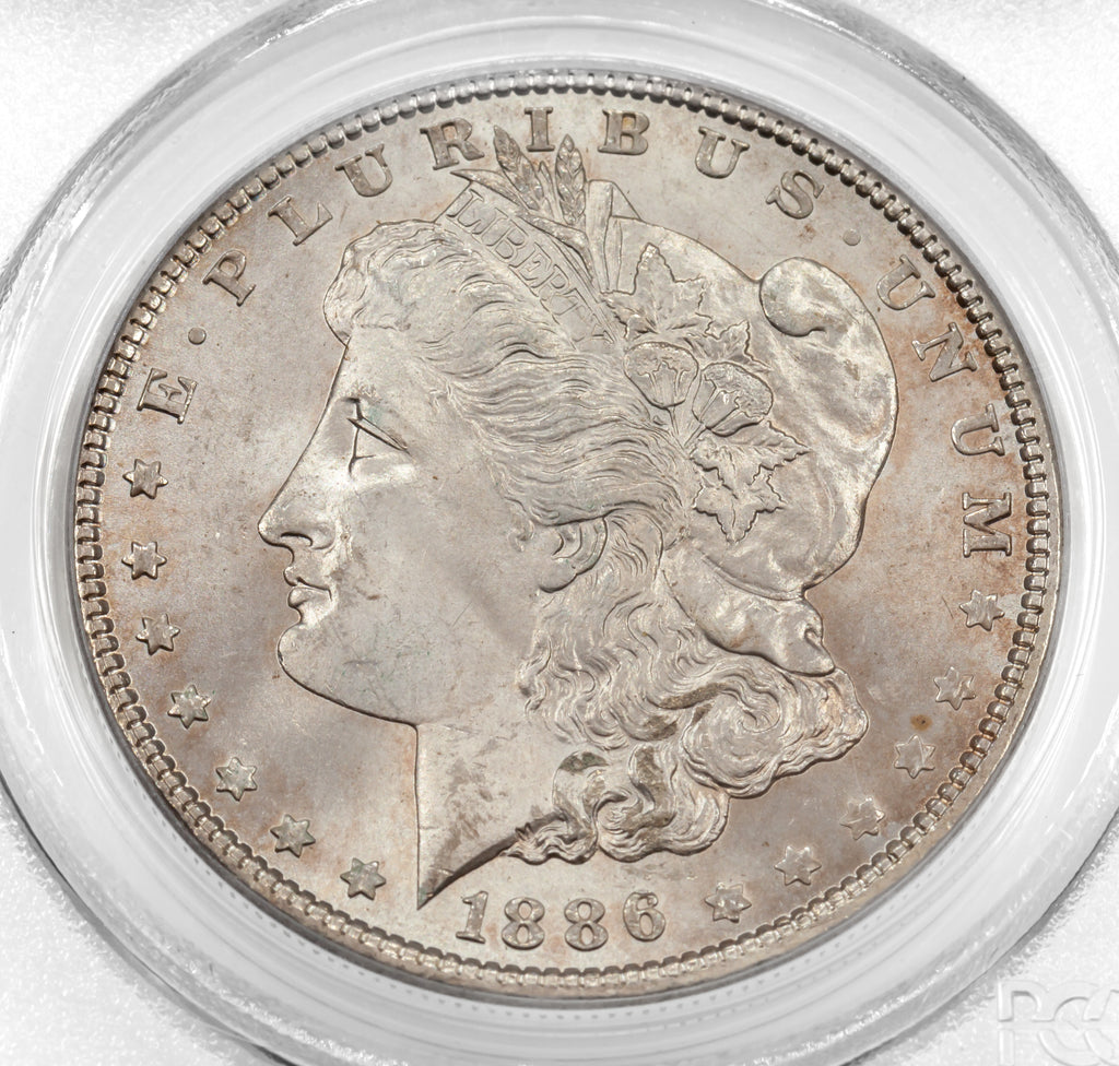 1886 $1 Silver Morgan Dollar Graded by PCGS as MS-65! Gorgeous Coin!