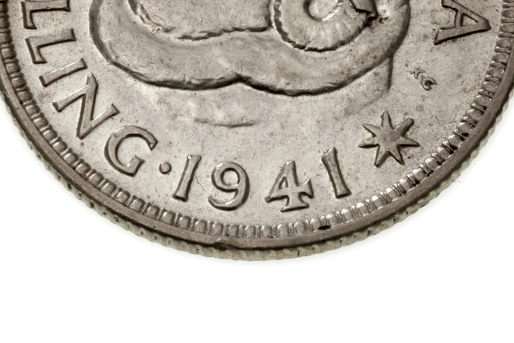 1941 Australia Shilling, Uncirculated Silver Coin KM 39