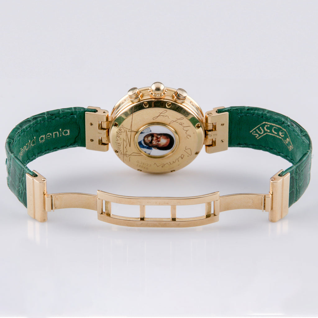 Gerald Genta Custom Watch with Exquisite 5 Carat Pink Diamond and 18K Gold Bezel