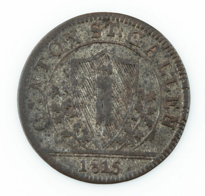 1815 SWISS ST. GALLEN 1 BATZEN SWITZERLAND COIN