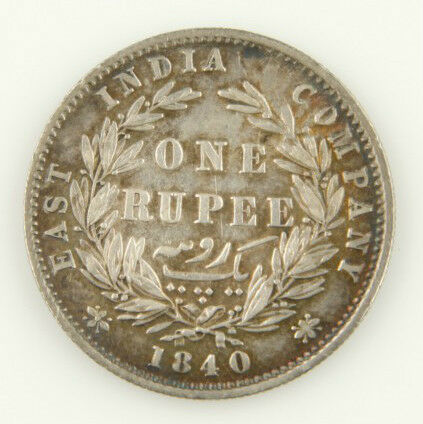 1840 VICTORIA INDIA RUPEE SILVER HIGH GRADE COIN XF INDIAN FOREIGN COIN