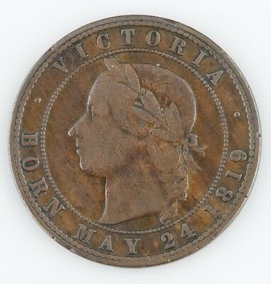 1874 NEW ZEALAND PENNY TOKEN VERY FINE COIN