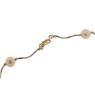 14KT YELLOW GOLD FRESHWATER CULTURED PEARL NECKLACE
