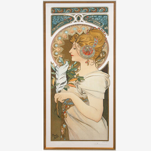 "QUILL" by ALPHONSE MUCHA, Print Signed and Numbered
