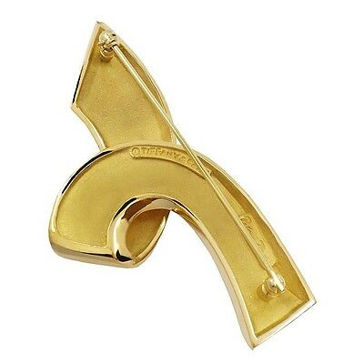 18KT Yellow Gold Tiffany & Co. Ribbon Brooch by Paloma Picasso