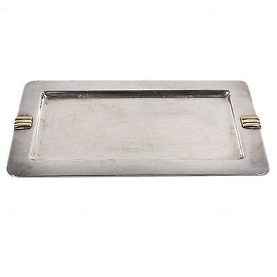 CARTIER Silver Plated Tray Stamped Cartier Twice