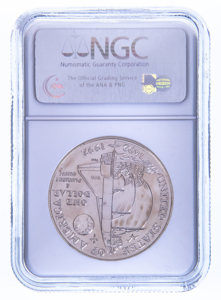 1992-D Columbus Commemorative Silver $1 Graded by NGC as MS-69