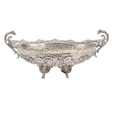 ANTIQUE 800 SILVER FOOTED DISH WITH HANDLES