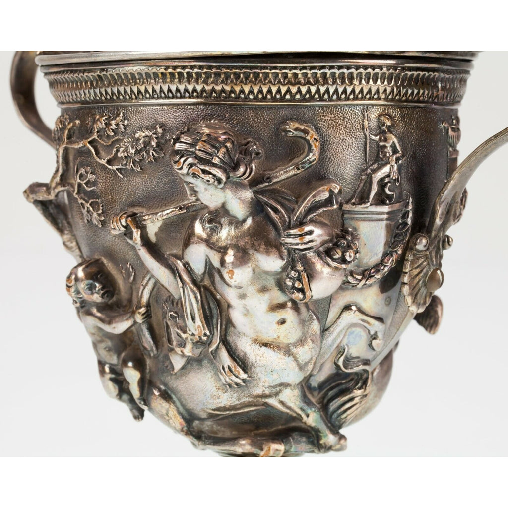Elkington & Co. Silverplate Urn Trophy Cup with Neoclassical Figures Repousse