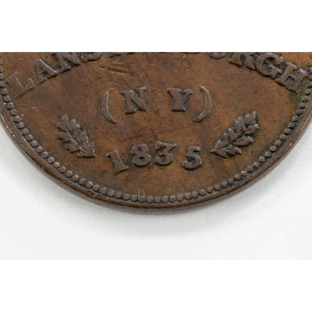 1835 Walsh's General Store, Lansingburgh N.Y. Hard Times Token in VF Condition