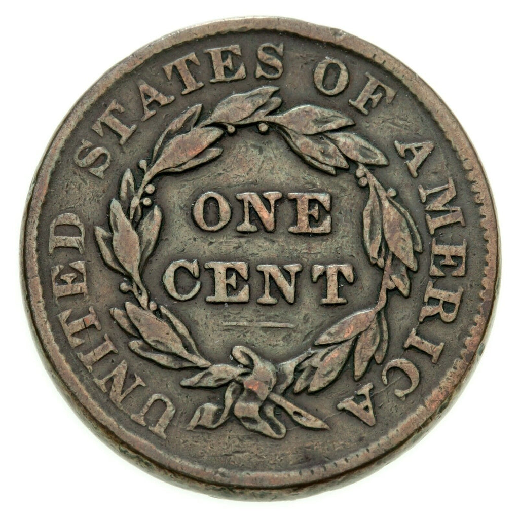 1837 Medium Letters Large Cent in Fine Condition, Brown Color, Nice Detail