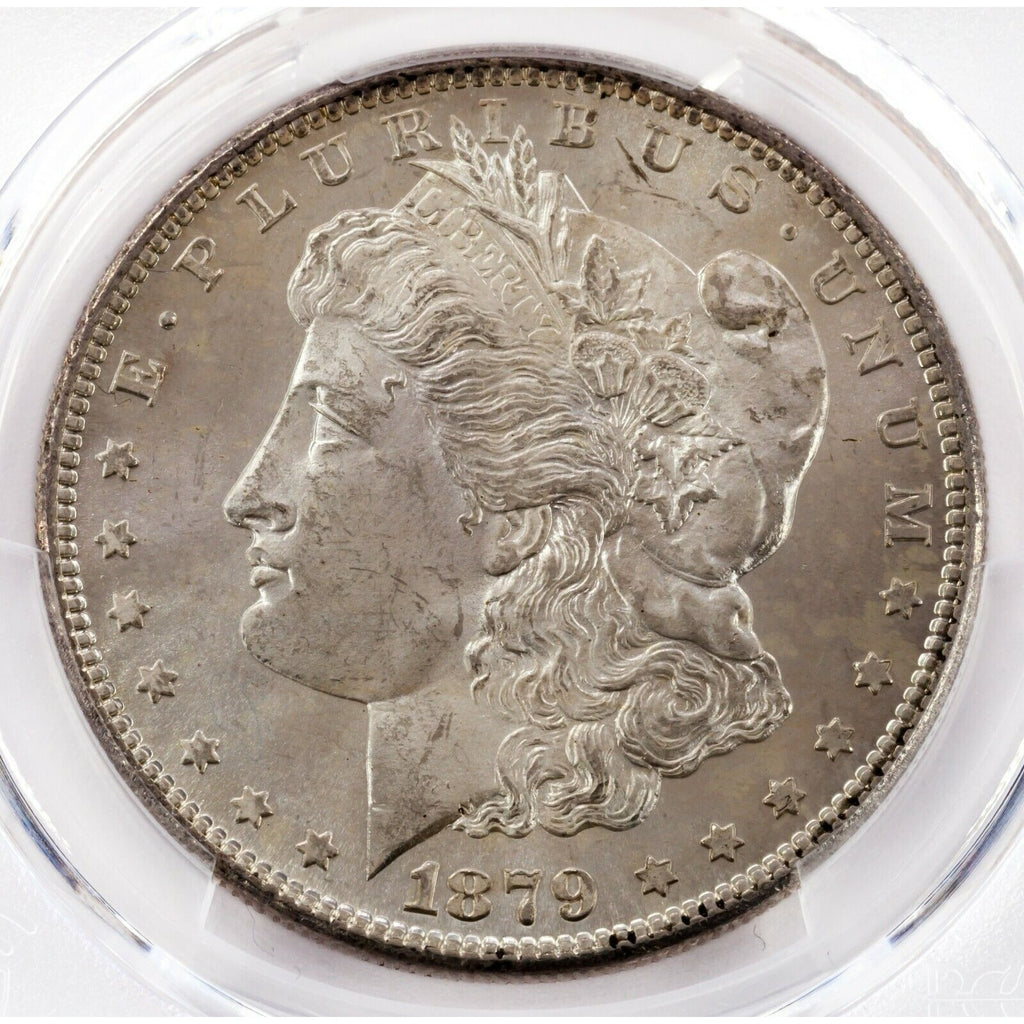 1879-S $1 Silver Morgan Dollar Graded by PCGS as UNC Detail - Cleaned