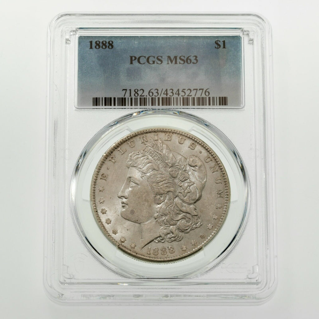 1888 $1 Silver Morgan Dollar Graded by PCGS as MS-63! Gorgeous Coin