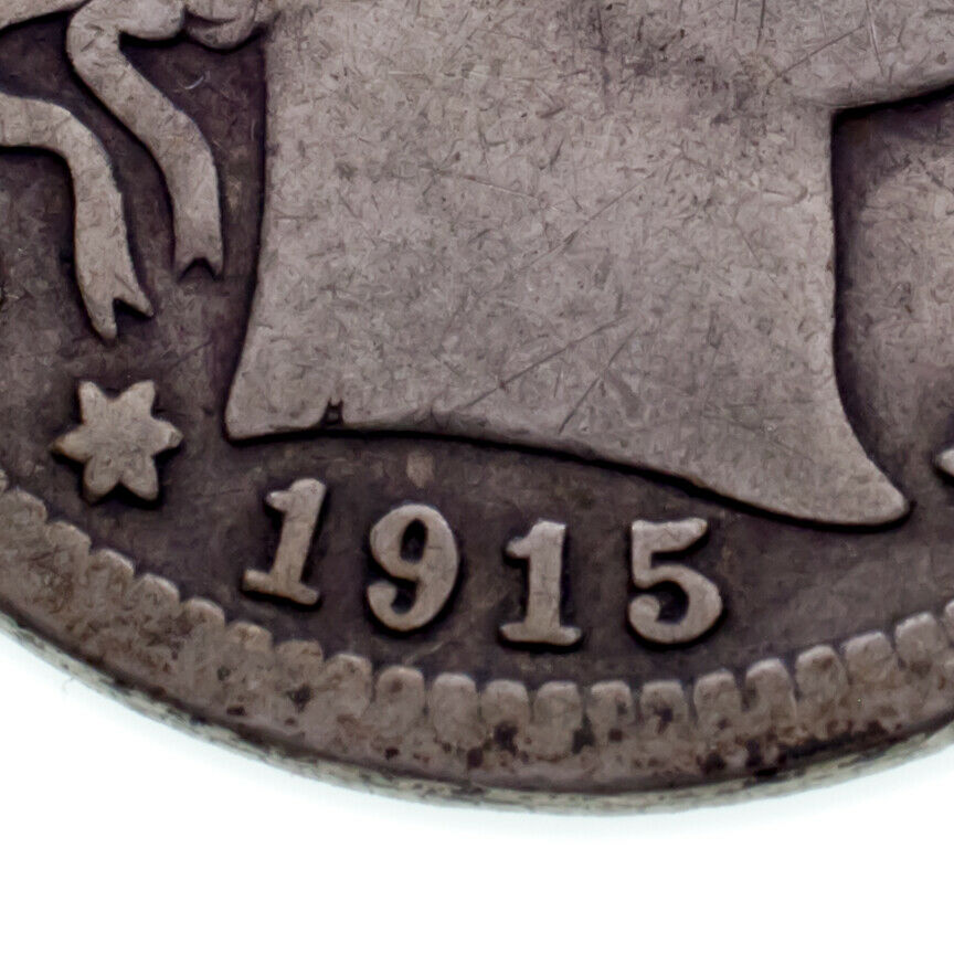 1915-S 25C Barber Quarter in VG Condition, Natural Color, Nice Detail for Grade!