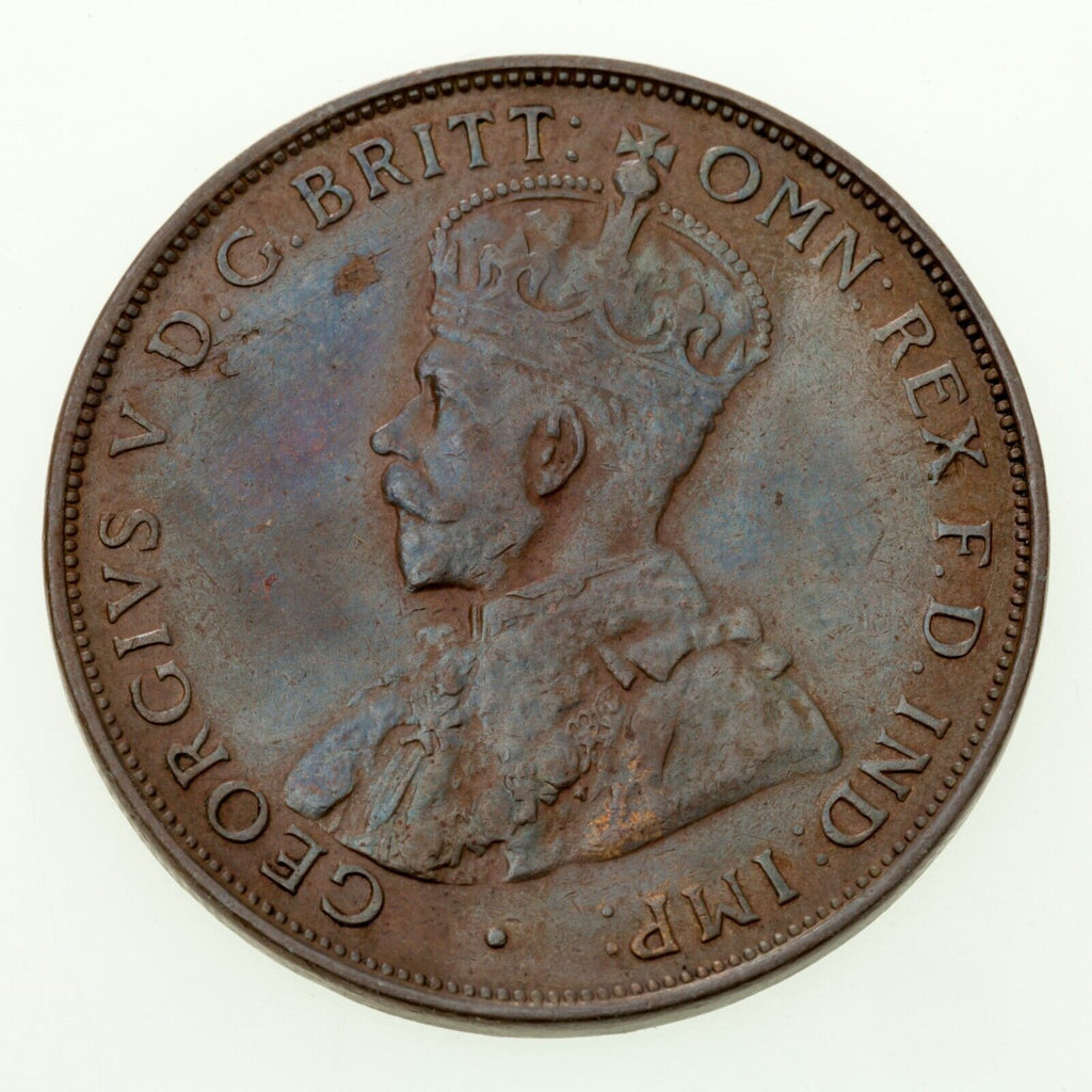 1935-M Australia Penny Coin, AU Condition KM# 23