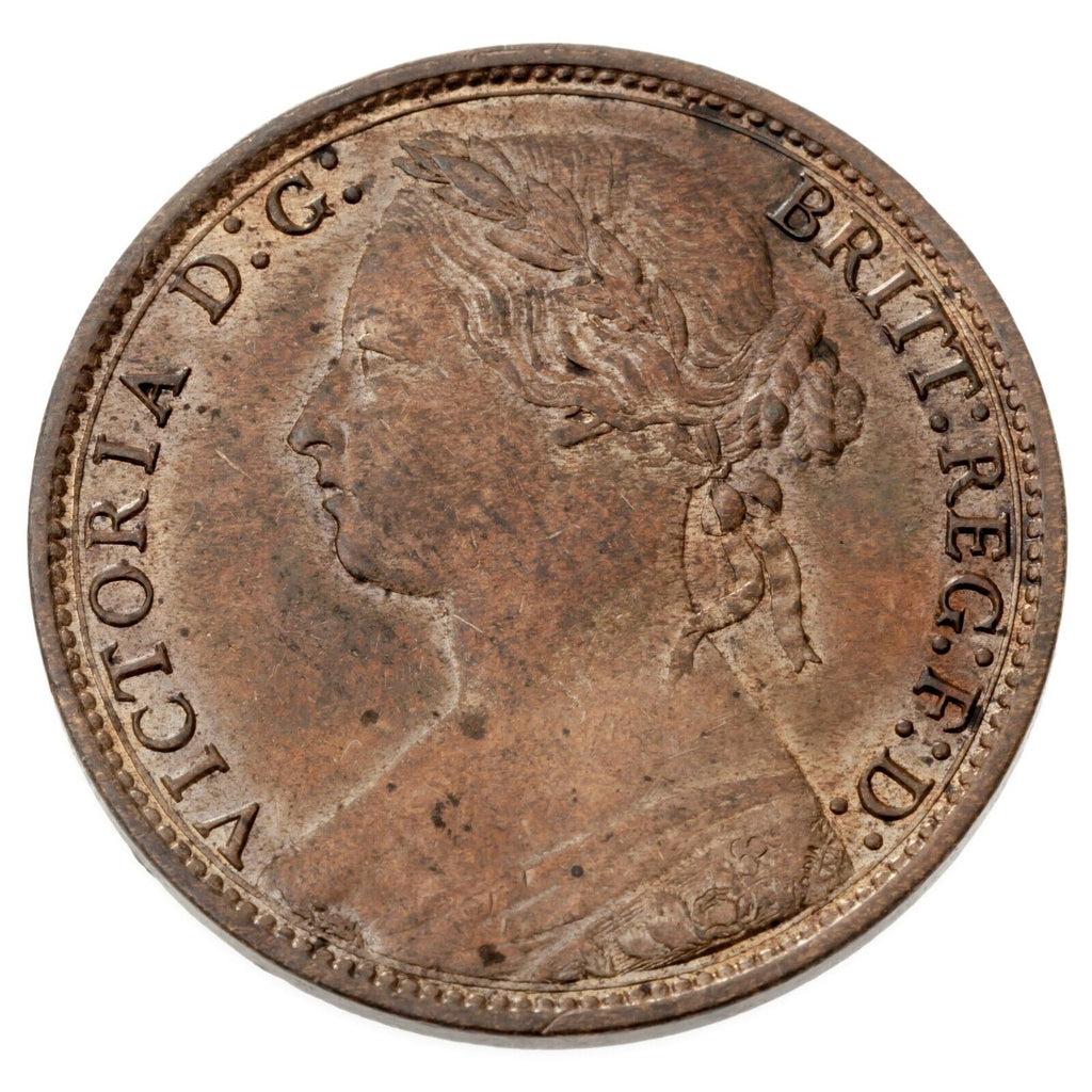 1879 Great Britain Penny in Extra Fine XF Condition KM #755